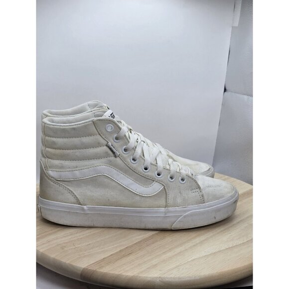 Vans Sk8 Hi Old Skool Womens Size 8.5 Cream White Athletic Shoes Sneakers 721356 - Picture 3 of 9